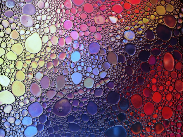 Abstract multicolor water oil soap bubbles mixed texture