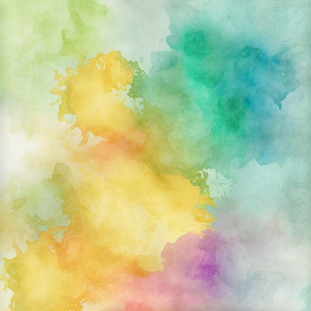 Abstract Multicolor Watercolor Stains Texture Background