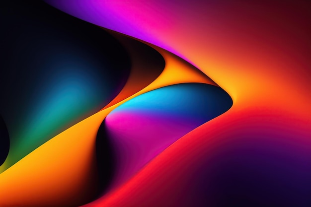 abstract multicolored art background with gradient pattern generative ai