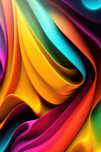 Абстрактный многоцветный художественный фон с градиентным рисунком генеративный ai