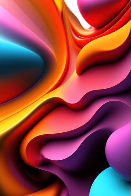 abstract multicolored art background with gradient pattern generative ai