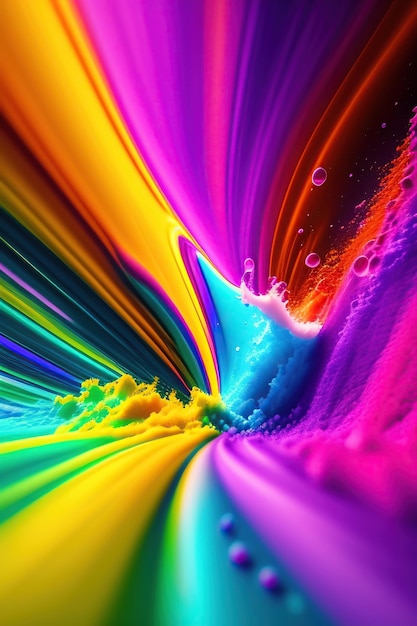 Abstract multicolored art background with gradient pattern generative ai