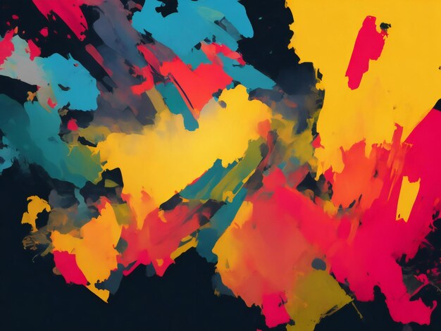 Abstract multicolored backdrop with flowing liquid paint ai generated