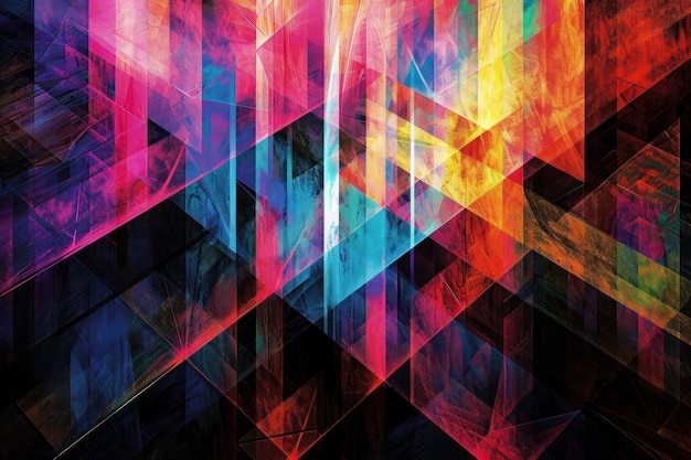 abstract multicolored background from geometric shapes fractal