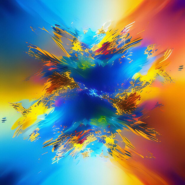 Abstract multicolored background with blue yellow and orange spots