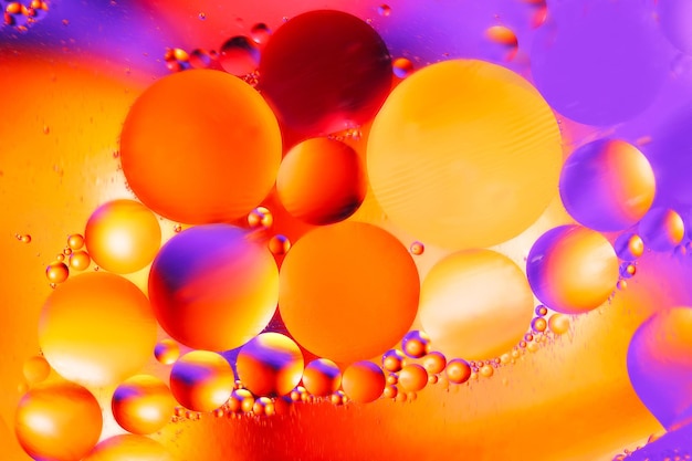 Abstract multicolored macro background from liquid bubbles