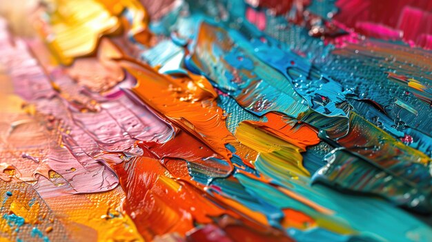 Foto abstract multicolored paint background texture closeup of abstract rough colorful multicolored art