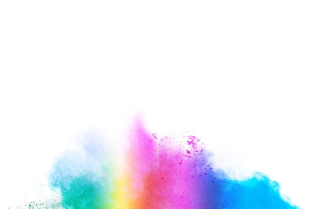 Abstract multicolored powder explosion