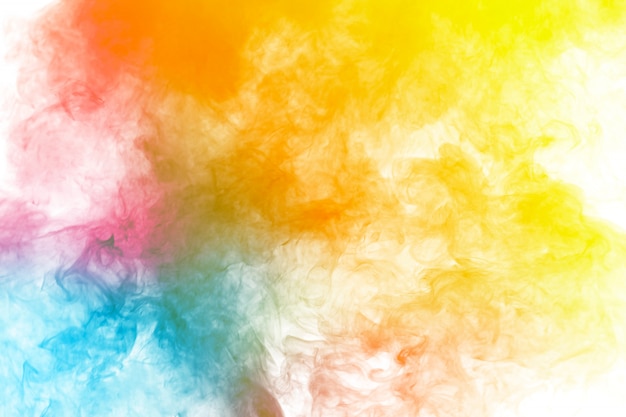 Photo abstract multicolored smoke float in the air