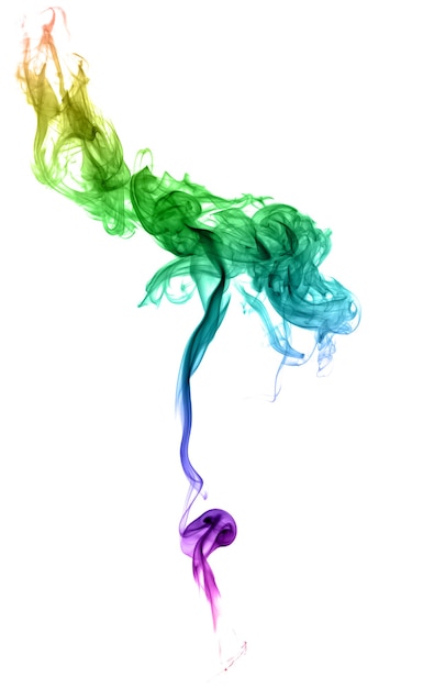 Photo abstract multicolored smoke on a light background