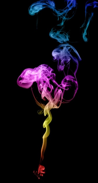 Abstract multicolored smoke