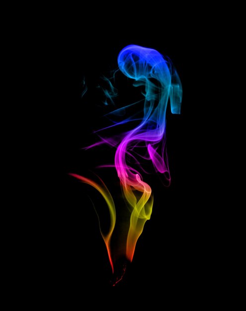 Abstract multicolored smoke