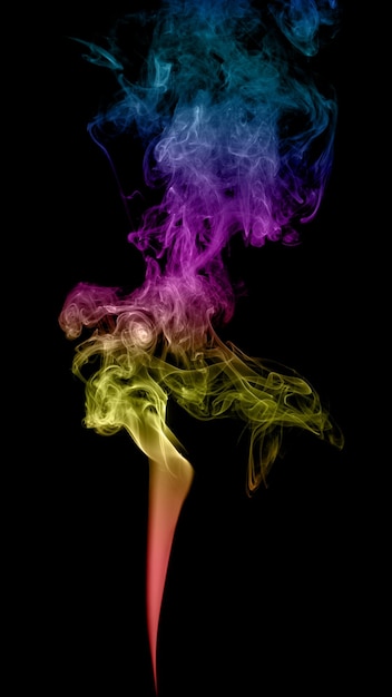 Abstract multicolored smoke