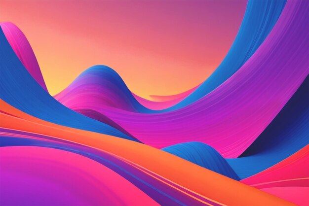 Abstract multicolored wave pattern gradient background