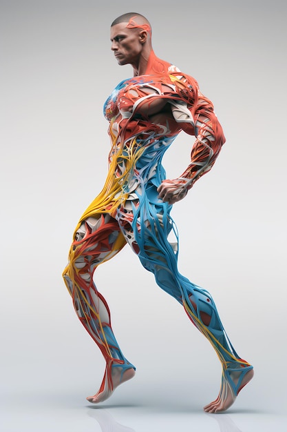 Abstract muscular man concept