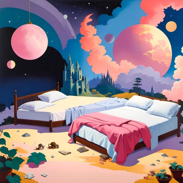 Foto copertina di album di musica astratta fantasia sogni di favole incredibili