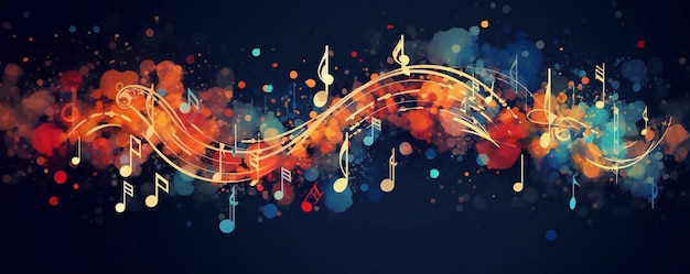 Abstract music notes background musical texture