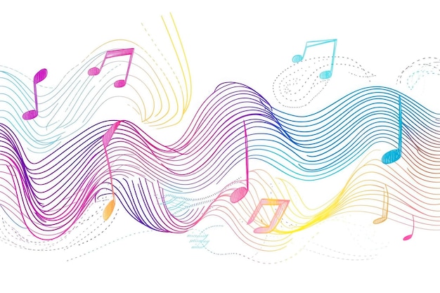 抽象的な音楽ノート 曲の音のコンセプトの背景