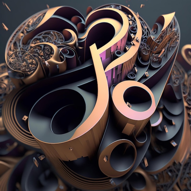 Photo abstract musical 3d