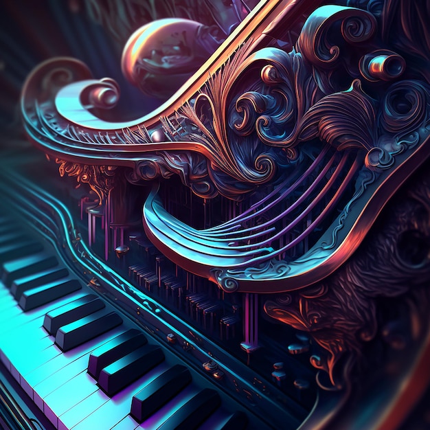 Abstract musical 3d