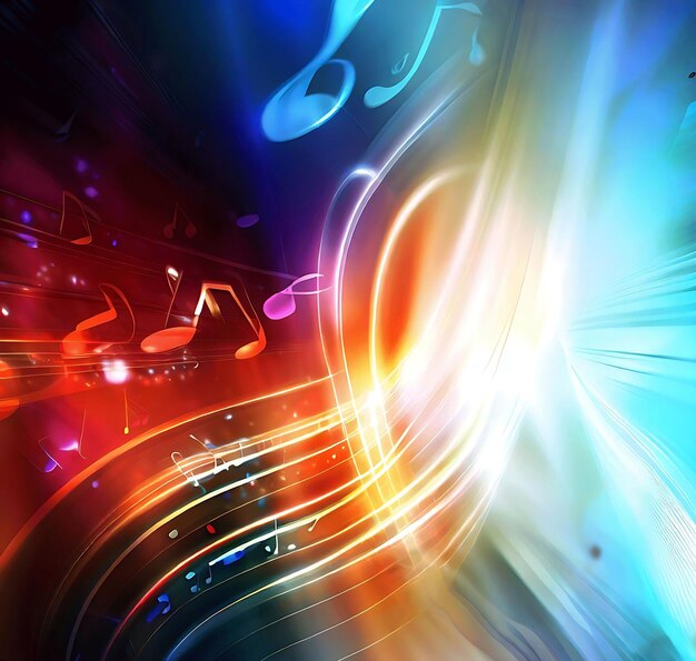 Abstract musical background with instrument