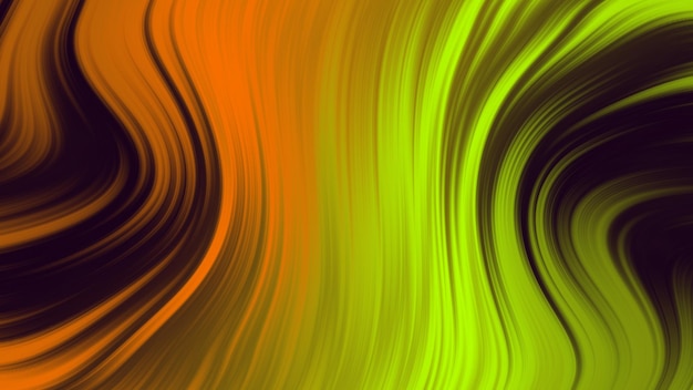 추상 겨자와 산호 색 그라데이션 웨이브 배경 네온 조명 곡선과 화려한 그래픽 디자인의 기하학적 모양