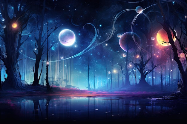 Abstract mystical and fantastic background Can be used as a header or banner for your design project