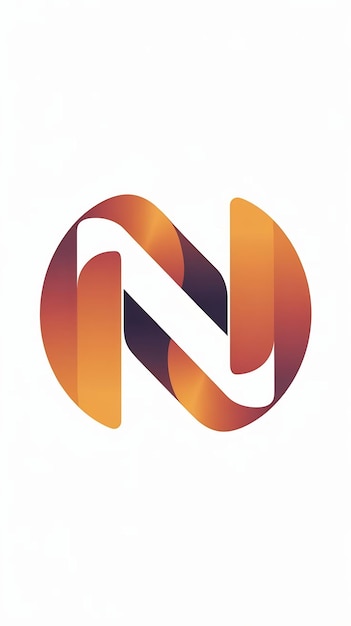 Abstract N-letter logo cirkelvormige bedrijfsbord gelaagd rond icoon trendy logo vectorontwerp