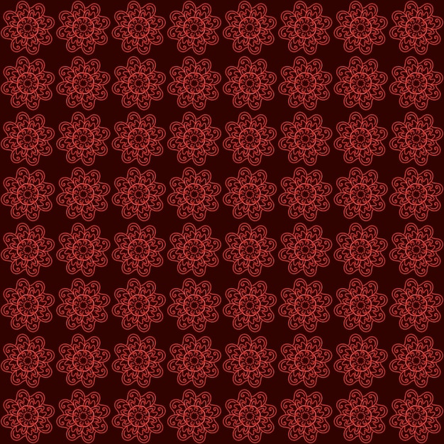 Foto abstract naadloos patroon rode bloemlijn