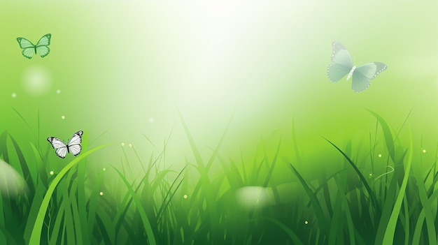 Abstract natural background with butterflies background