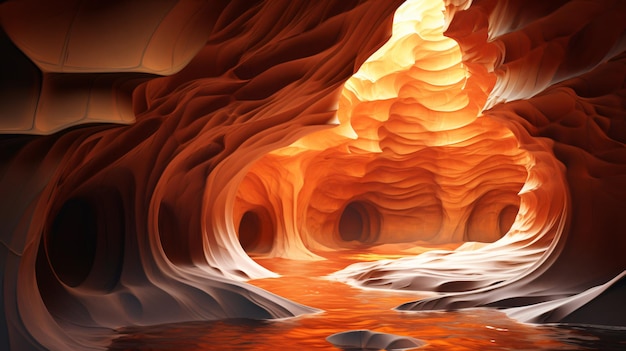 Abstract natural cave