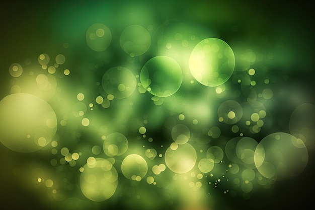 Abstract natural green bokeh hazy circle