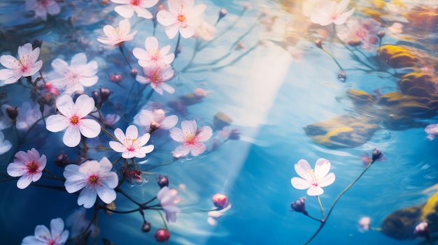 抽象的な自然の春の背景 鮮やかなバラ色の暗い草原の花 太陽の光と光のクローズアップ