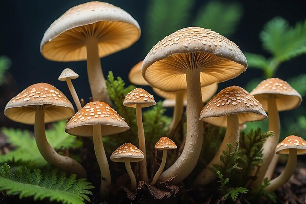 abstract nature background macro of Sajorcaju Mushroom plants Using idea design texture pattern concept natural or wallpaper