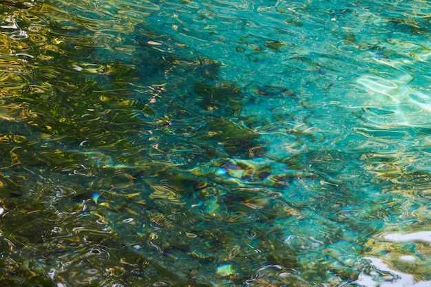 Фото Абстрактная фотография природы чистого прозрачного озера с холодной водой с отражением