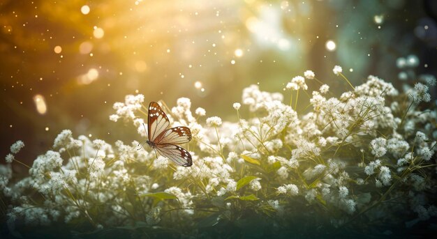 Premium AI Image | Abstract nature spring Background spring flower and ...