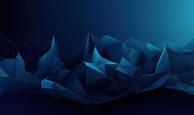 Dark Blue Polygon Wallpaper 4K