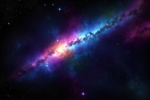 Photo abstract nebula space background