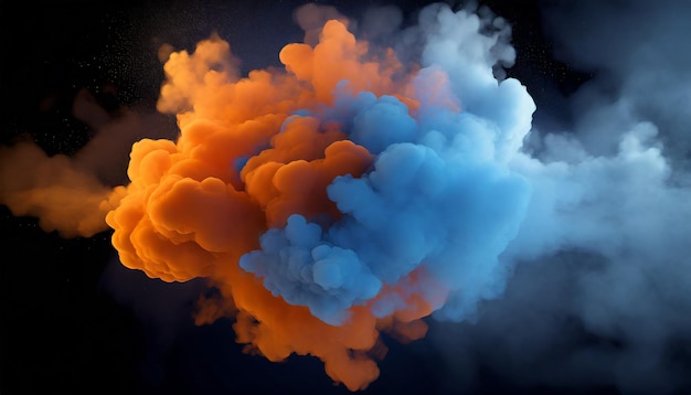 抽象的な霧の芸術 芸術的な抽象における煙と雲の構成