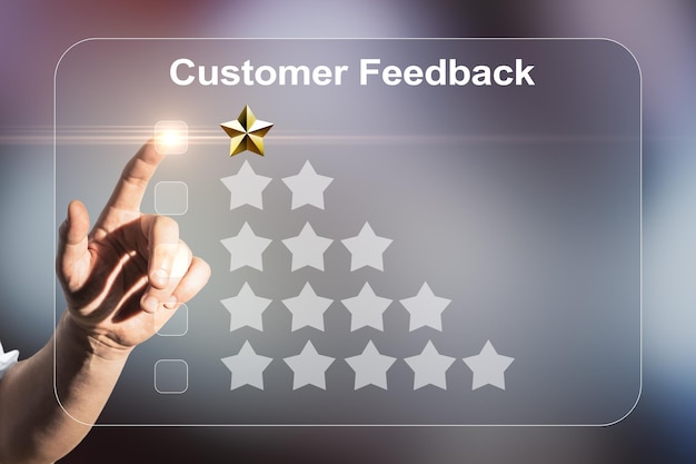 Abstract negative customer feedback background Ranking concept