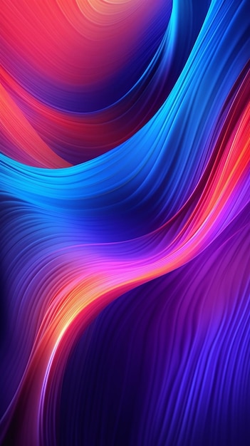 Abstract neon background waves glowing in ultraviolet spectrum Social media stories template