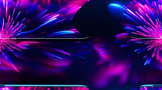 Photo abstract neon background