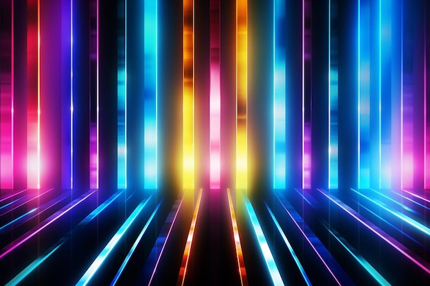 Abstract neon bars background