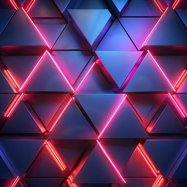 Photo abstract neon geometric shape backgrounds