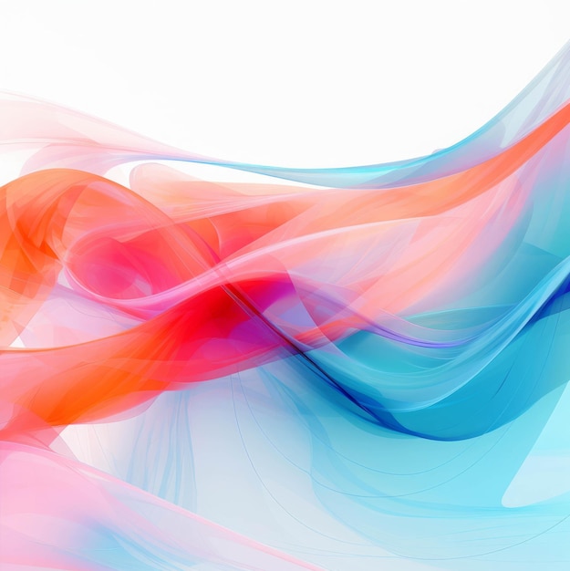 Abstract neon gradient waves paintwork background