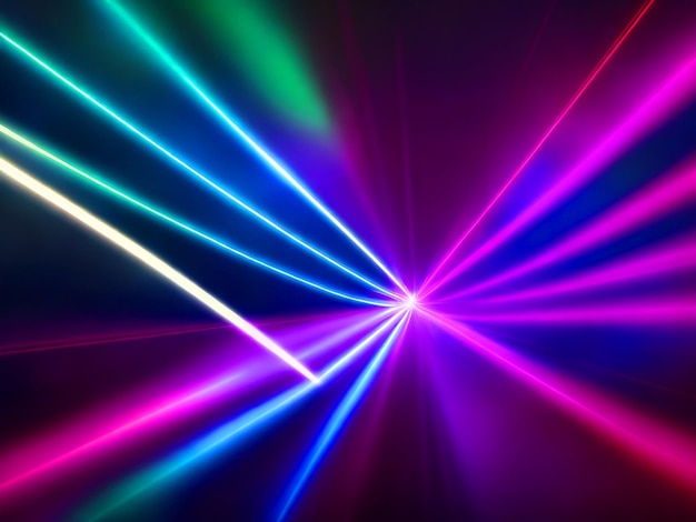 Photo abstract neon laser background