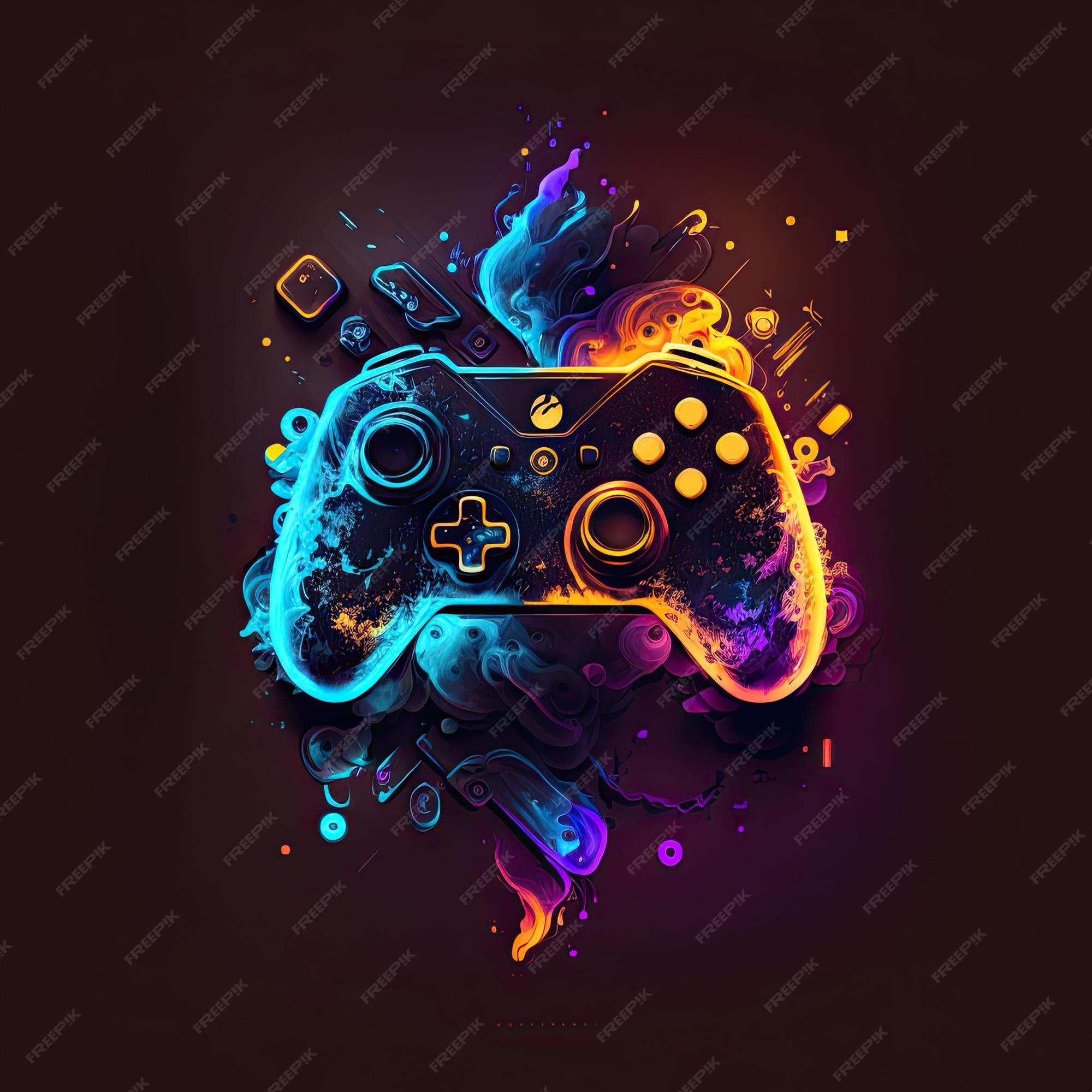 Generative AI illustration of gaming background, abstract