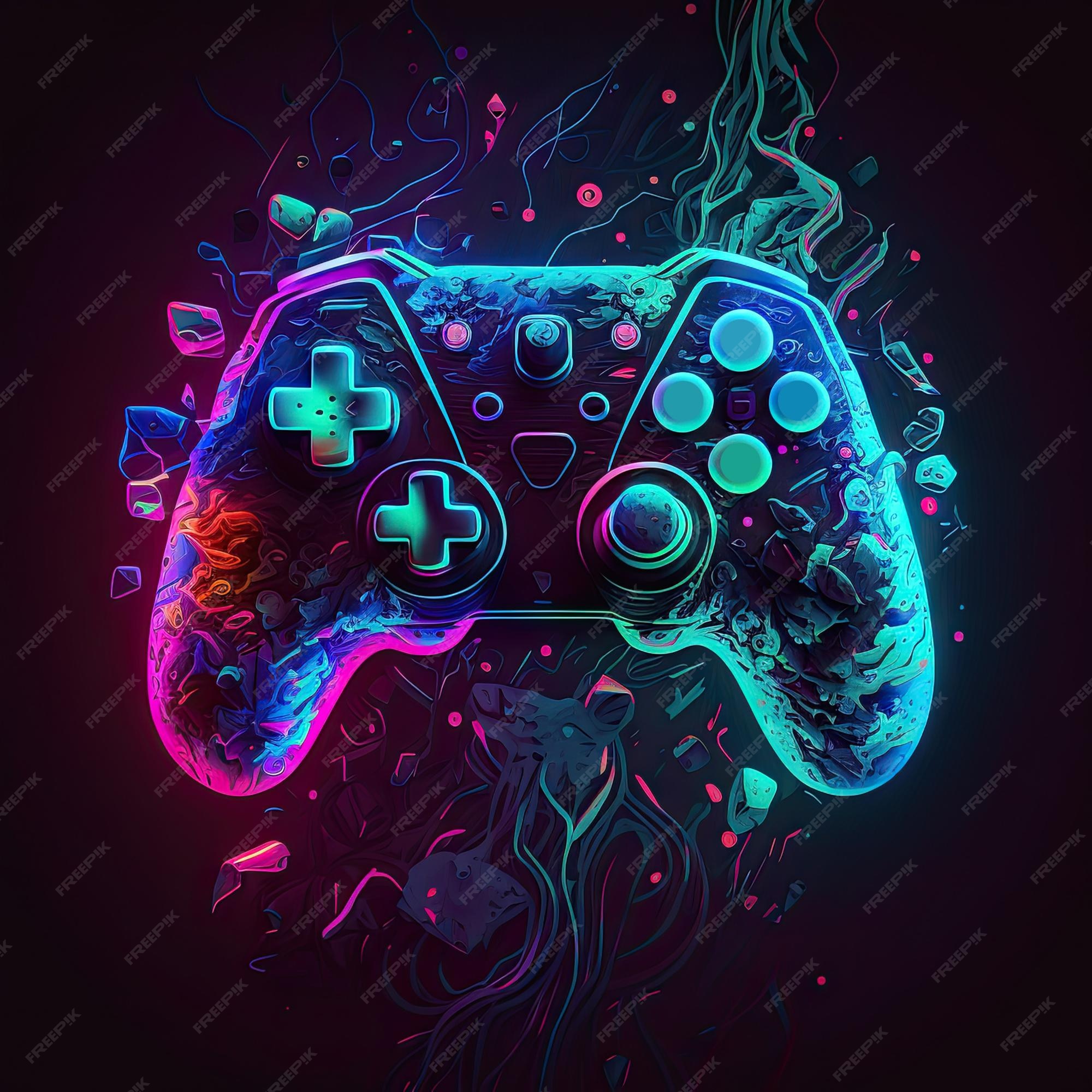 Generative AI illustration of gaming background, abstract