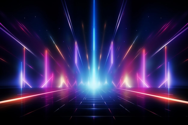 Abstract neon lights background design