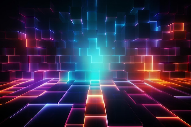 Abstract neon lights background design